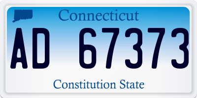 CT license plate AD67373