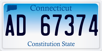 CT license plate AD67374