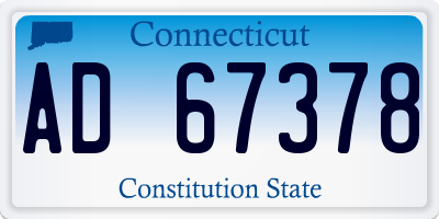 CT license plate AD67378