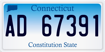 CT license plate AD67391