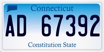 CT license plate AD67392