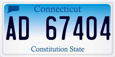 CT license plate AD67404