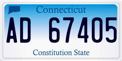 CT license plate AD67405