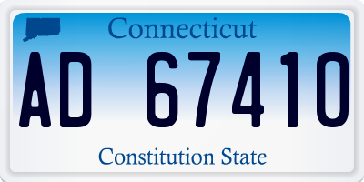 CT license plate AD67410