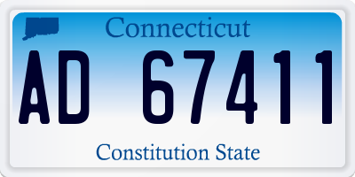 CT license plate AD67411