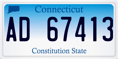 CT license plate AD67413