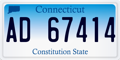 CT license plate AD67414