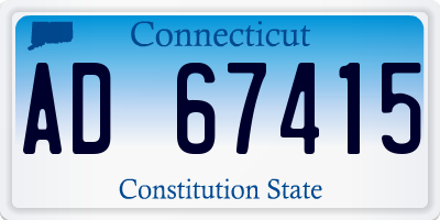 CT license plate AD67415