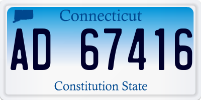 CT license plate AD67416