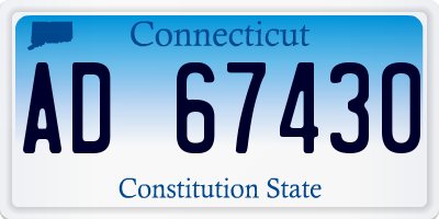 CT license plate AD67430