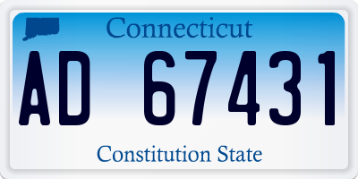 CT license plate AD67431