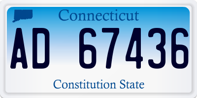 CT license plate AD67436