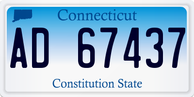 CT license plate AD67437