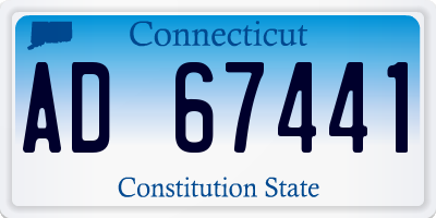 CT license plate AD67441