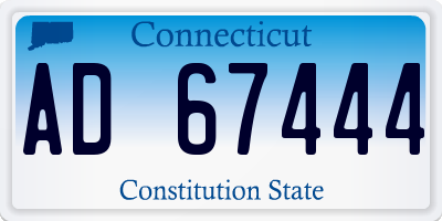 CT license plate AD67444