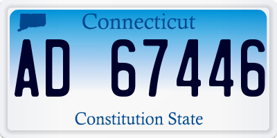 CT license plate AD67446