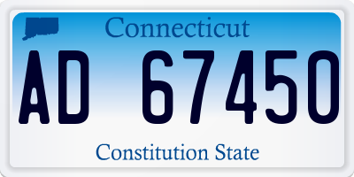 CT license plate AD67450