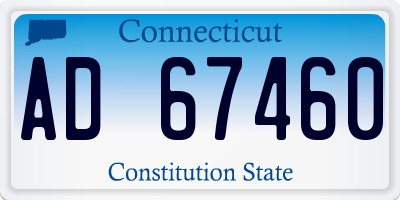 CT license plate AD67460