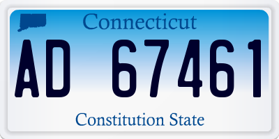 CT license plate AD67461