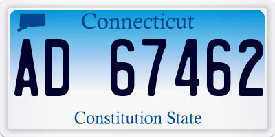 CT license plate AD67462