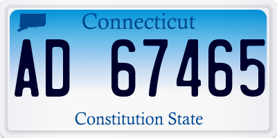 CT license plate AD67465