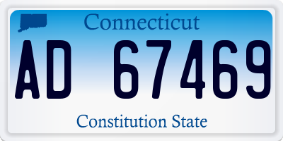 CT license plate AD67469