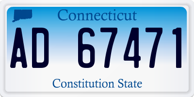 CT license plate AD67471