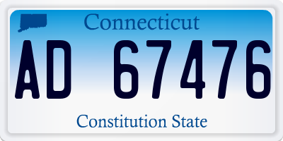 CT license plate AD67476