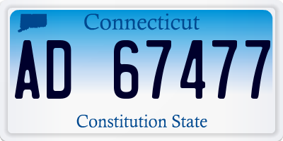 CT license plate AD67477