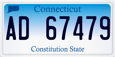 CT license plate AD67479