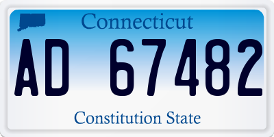 CT license plate AD67482