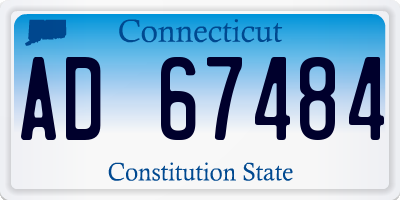 CT license plate AD67484