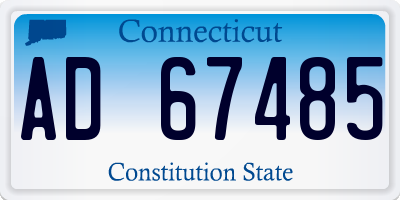 CT license plate AD67485
