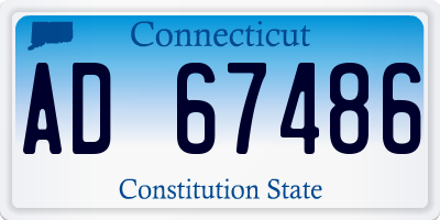 CT license plate AD67486