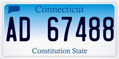 CT license plate AD67488