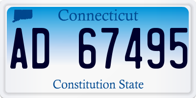 CT license plate AD67495
