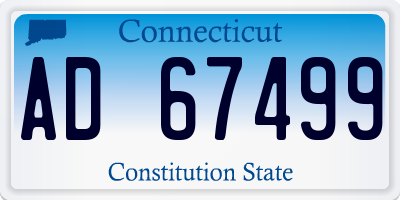 CT license plate AD67499