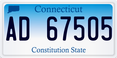 CT license plate AD67505