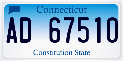 CT license plate AD67510