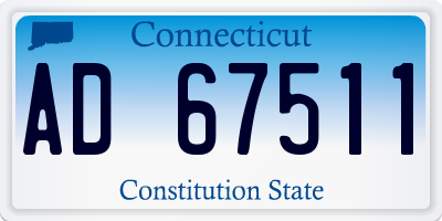 CT license plate AD67511