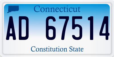 CT license plate AD67514