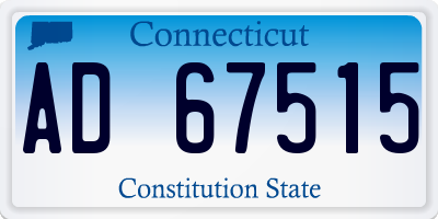 CT license plate AD67515