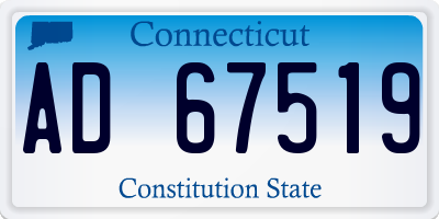 CT license plate AD67519
