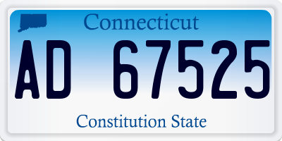 CT license plate AD67525