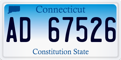 CT license plate AD67526