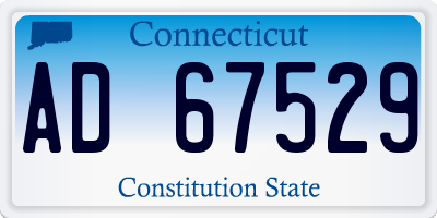 CT license plate AD67529