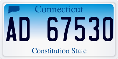 CT license plate AD67530