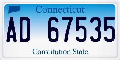 CT license plate AD67535