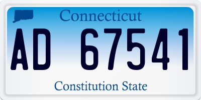 CT license plate AD67541