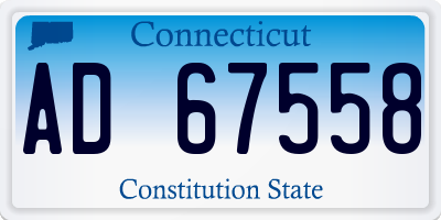 CT license plate AD67558